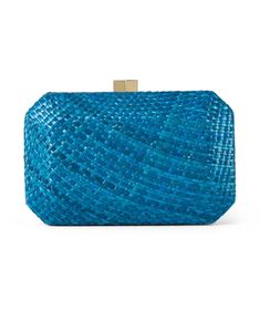 leticia-blue-woven-clutch_product.jpeg Chic Woven Bag For Formal Occasions, Chic Formal Woven Bag, Gold Evening Bag For Formal Summer Events, Modern Blue Clutch For Formal Occasions, Luxury Rectangular Clutch For Cocktail, Elegant Formal Woven Bags, Formal Woven Bags For Summer, Chic Summer Evening Bag For Formal Occasions, Chic Summer Formal Clutch