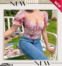 Retro Idyllic Large Flower Suspender Top Summer Women's Sexy Chiffon Shirt Pink Fitted Chiffon Top, Fitted Pink Chiffon Top, T Shirt Corset, Pink Chiffon Top, Floral Print Crop Top, Chiffon Fashion, Summer Crop Tops, Crop Top Outfits, Top Summer