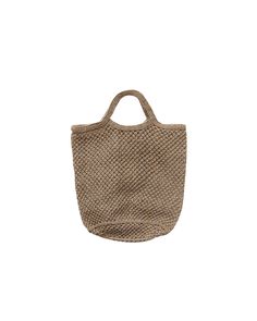 In love with these summer chic and light jute macrame shopping bag, consisting entirely of hand knotted jute thread. Hand dyed in a brown color. Open weave. Handmade in Bangladesh. Height 15.7 inch (40cm) plus 5" handle Width 16.5 inch (32cm) All our products are handmade and measurements/color may vary slightly. Eco-friendly Macrame Beach Bag, Eco-friendly Brown Crochet Bag With Open Weave, Beige Woven Burlap Straw Bag, Brown Crochet Bag With Open Weave For Everyday Use, Everyday Brown Crochet Bag With Open Weave, Natural Macrame Tote Beach Bag, Brown Jute Crochet Tote Bag, Beige Macrame Tote Beach Bag, Beige Macrame Beach Tote Bag