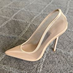 Selling My Never Worn Jessica Rich Stiletto Nude Pointed Toe Heels Without Box Size Eu 36/Us 6. Ankle Strap Mesh Heels, Fitted Mesh Heels With Ankle Strap, Fitted Mesh Ankle Strap Heels, Beige Round Toe Court Shoes For Party, Mesh Heels With 4-inch Pointed Toe, Mesh High Heel With Heel Strap, Summer Beige Pointed Toe Court Shoes, Elegant Closed Toe Mesh Heels, Beige Court Shoes For Spring Party