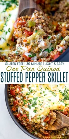 this stuffed pepper skillet is so good and easy to make