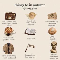 there are many things to see in the autumn infographical poster on this page