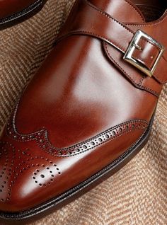 The Chadwick Monk Strap in Antique Chestnut Crockett And Jones, Monk Strap Shoes, Real Men, Monk Strap, Cool Socks, Shoe Game, Chestnut, Gentleman, Dress Shoes Men