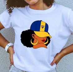 Get ready to rep your Bajan flag at the next  Caribbean carnival. Grab your short shorts and Barbados T Shirt for your the next Crop Over Festival . Whether you are visiting Barbados or want to represent your Bajan roots, this  Bajan flag tee is for you. Rep your Barbados heritage at the next reggae festival, Soca festival or any Caribbean festival in New York, Miami or London. Whine to the latest Soca in your Barbados Flag T-Shirt. Get one for someone who loves to show their Bajan Pride. Take one with you on your next vacation to Barbados. White T-shirt For Summer Fan Gear, Summer Sports Fan T-shirt For Fan Merchandise, Summer Sports Fan Merchandise T-shirt, Summer Sports Fan Tops, Barbados Culture, Caribbean Festival, Barbados Flag, Reggae Festival, Caribbean Carnival