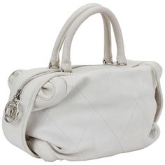 Chick Shoes, Bowler Bag, Silver Bags, Bag Design, Dust Cover, Rebecca Minkoff Hobo, Fashion Handbags, Bowling, White Leather