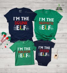 HOW TO ORDER T-SHIRT  Important Note: Women V-Neck shirts are relax fitted but, Unisex Shirts run true unisex sizes.  1-) Please, Check and Review all Photos. 2-) Select Your T-Shirt Style and Size. Enter Design Number Here:  Example:  Design 6, I'm The Festive Elf *Each Item Sold Separately 3-) Select Your Product Color. 4-) Choose Your Quantity as much as you want. 5-)  Click ADD TO CART and You can go back to add more product color to your family members or You can complete the checkout process. 6-) After You added your note, Please Click "Proceed to Check Out" 7-) Finally, Your Custom Shirt will be ready to ship 3-5 Business Days. Product Description ❤ Lots of T-Shirt Colors : White, Heather, Black, Red, Pink, Dark Grey, Heather Sunset, Heather Peach, Heather Dusty Blue, Heather Mauve, Festive Green Casual Tops, Green Cotton Christmas Tops, Christmas Green Cotton Tops, Green Cotton Holiday Top, Green Cotton Top For Holidays, Festive Green Short Sleeve Top, Casual Green Holiday Tops, Casual Green Top For Holiday, Green Short Sleeve Holiday Top