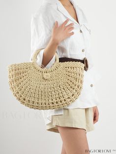 BagForLove - Stylish Straw Bag Chic Sand-colored Summer Shoulder Bag, Summer Beach Top Handle Hobo Bag, Summer Beach Hobo Bag With Top Handle, Summer Vacation Top Handle Hobo Bag, Spring Beach Hobo Bag With Top Handle, Spring Beach Hobo Satchel Bag, Chic Hobo Bag With Top Handle For The Beach, Summer Vacation Hobo Bag With Top Handle, Beige Beach Bags With Adjustable Strap