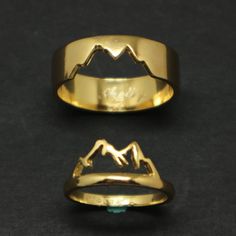 "Dear Mountain Lovers, are you looking for a gift for anniversary or valentine's day? We have a solution for you and your love one. Why not consider our creation of matching couple ring? It's modern, minimalist and simple to wear and go along with any outfit of your day. Both of this ring is made for men and women. They are matching ring and also a great solution for your proposal promise ring. A simple cut out really makes them pop out. They are comfortable to wear. The women ring can also be u Matching Couple Ring, Matching Promise Rings, Matching Couple Rings, Motivational Jewelry, Silver Mountain, Gift For Anniversary, Couple Ring, Nature Ring, Matching Ring