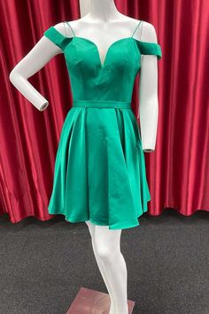 Modsele green short homecoming dress features sweetheart neckline, cold-shoulder sleeves and A-line gathered skirt.
Product Details:

SKU:PD2765
Polyester material
Short length
Size: US 0- 16. Check our Size Chart to get your correct size. 
Recommend custom size for plus size.
Free custom size service is available. Email your exact measurements once order is placed. 
Fully lined & Built with bra
Time: 10-15 business days. 

Feel free to contact our customer service: contact@modsele.com if you have any questions. Green A-line Mini Dress For Prom Season, Green A-line Mini Dress For Prom, Green A-line Prom Season Dress, Green A-line Dress For Prom Season, Green Mini Length Homecoming Dress, Green A-line Prom Dress, Green A-line Dress For Homecoming, Green Mini Length Prom Dress, Green Homecoming Mini Dress