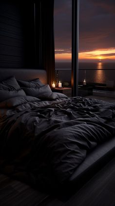 Dark Bedroom Aesthetic Green Bedrooms, Green Cabin, Random Wallpaper, Black Shades, Green Furniture, Dark Home