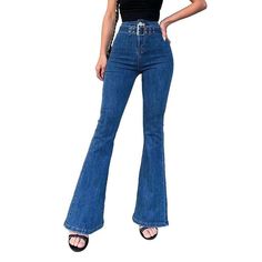 Take the streets by storm this autumn with our 2023 Autumn Collection Bell-shaped Women's Jeans with Belt. This urbane-style look is sure to turn heads with its mid-wash denim. high-waisted fit. and stretchy material. Fully equipped with zipper and button closure. you can stay relaxed while looking chic.Why You'll Love These Flared Jeans: Vintage Feel: Embrace the quintessential allure of denim with a modern twist that takes you from the city to a night out in style. High-Waisted: Feel confident Jeans With Belt, Jeans Street Style, Autumn Collection, 2023 Autumn, Flared Jeans, Street Style Looks, Women's Jeans, Stretchy Material, The Streets