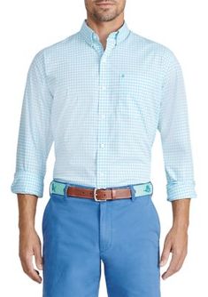 A charming gingham pattern distinguishes this woven shirt from IZOD. | IZOD Men's Long Sleeve Essential Woven Gingham Shirt, Medium Casual Spring Shirt With Houndstooth Pattern, Casual Houndstooth Pattern Shirt For Spring, Casual Houndstooth Shirt For Spring, Spring Gingham Cotton Shirt, Spring Cotton Gingham Shirt, Casual Cotton Shirt With Houndstooth Pattern, Gingham Short Sleeve Shirt With Button Closure, Classic Long Sleeve Gingham Flannel Shirt, Long Sleeve Gingham Shirt With Button Closure