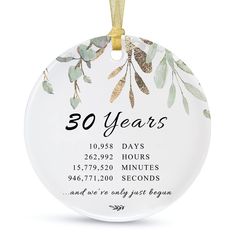 PRICES MAY VARY. 💑【30 anniversary gifts for couple】30 years of marriage indicates a porcelain wedding, polished and flawless years, need to be carefully cared for. You need a souvenir to witness your unparalleled 30th anniversary, and this gift for 30th wedding anniversary is the ideal way for you to create eternal love memories, bless you! 🌲【Unique double-sided printing design】This 30th wedding anniversary gift for couples is made of high quality white ceramic, with a beautiful glossy glaze, Married Decoration, 35 Year Anniversary, Happy 35th Anniversary, Porcelain Wedding, Wedding Anniversary Decorations, Anniversary Ornament, Married Gift, Wedding Gifts For Parents, 65th Anniversary