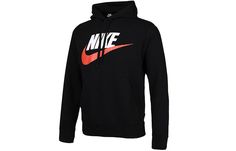 Men's Nike Sportswear Logo Printing Black Hoodie CZ9129-010