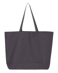 14L Shopping Bag - CHARCOAL - ONE SIZE | Q-Tees 14L Shopping Bag in Charcoal | Canvas Weekend Cotton Bags With Pockets, Weekend Cotton Bag With Pockets, Cotton Weekend Bag With Pockets, Gray Rectangular Casual Bag, Casual Gray Rectangular Bag, Casual Gray Cotton Bag, Gray Cotton Shoulder Bag, Casual Gray Rectangular Canvas Bag, Gray Cotton Rectangular Shoulder Bag