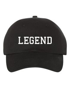 Legend + Legacy Father And Son Matching Baseball Dad Hat HAT BRAND & MATERIAL: Valucap - Classic Dad's Cap - VC300A - 100% bio-washed chino twill - Unstructured, six-panel, low-profile - Pre-curved visor - Self-fabric tri-glide buckle closure - Design Printed With Premium Heat Pressed Vinyl Valucap - Small Fit Bio-Washed Unstructured Cap - VC300Y - 100% bio-washed chino twill - Unstructured, six-panel, low-profile - Pre-curved visor - Self-fabric tri-glide buckle closure - Design Printed Wit Letter Print Beanie Hat One Size Fits Most, Adjustable Letter Print Beanie Hat, Adjustable Beanie With Letter Print, Adjustable Letter Print Beanie, Personalized Dad Hat One Size, Adjustable Dad Hat Baseball Cap For Birthday, Customizable Adjustable Beanie Hat, Birthday Cap With Letter Print, Casual Adjustable Dad Hat For Birthday