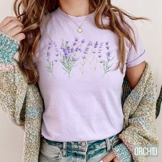 Boho Wildflower Cottagecore Shirt, Comfort Colors® Pressed Flowers, Nature Lover Shirt Gift for Plant Lover, Gardening Shirt, Floral Shirt, Pressed Flowers, Wildflowers Shirt Gift for Plant Lover, Gardening Shirt, Plant Lover Graphic Tee, Plant lady t  Plant Lady, Plant Gift for Her, Gardening Shirt, Plant Lover Graphic Tee, Plant T shirt, Boho Tee, Retro Gardening Shirt, Plant Mom Shirt, Nature Lover Shirt, Wildflowers Shirt, Comfort Colors® Wildflowers Shirt, Floral shirt, Vintage Botanical Sh Casual Purple Floral Print Shirt, Casual Purple Shirt With Floral Print, Relaxed Fit Purple Tops With Floral Print, Lavender Cotton Summer Shirt, Purple Floral Print Short Sleeve Shirt, Lavender Short Sleeve Shirt For Summer, Lavender Long Sleeve Summer Shirt, Lavender Cotton Shirt For Summer, Purple Floral Embroidery Top For Spring