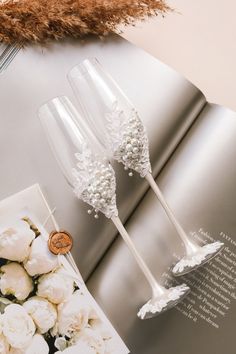 Wedding Champagne Flutes, White Wedding Champagne Flutes, Cake Server Set. Destination Wedding Colors, Rustic Romance Wedding, Wedding Cake Knife Set, Wedding Pearls, Wedding Cake Server Set, Cake Knife Set, Wedding Cake Servings, Bridal Shower Gifts For Bride, Random Products