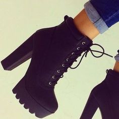 Eoooh❣❣ on Storenvy Trendy High Heeled Boots With Reinforced Heel, Trendy High Heel Platform Boots, Trendy High-cut Platform Boots, Trendy High Cut Platform Boots, Trendy High Heeled Boots With Chunky Platform, Trendy High Cut Heeled Boots For Winter, Trendy Platform Ankle Boot Heels, Trendy Platform Heels Ankle Boot, Trendy Chunky Platform High Heeled Boots