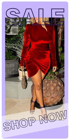 Red Sexy Solid Split Joint O Neck Irregular Dress Dresses Purple And Gold Dress, Hot Jumpsuits, Pink Swimwear, Dress Sleeve Length, Red Dress Short, Velvet Mini Dress, Hot Swimwear, Mini Dresses Online, Irregular Hem