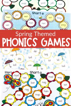 spring themed phonics games for kids to practice their phonicic skills with