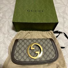 Authentic Purchased Online From Gucci Website Comes With Duster Bag And 2 Straps (Gold Chain Strap And A Detachable Leather Strap) New Without Tags - Worn Only Once, Still In New Condition. Inside Is Absolutely Brand New Style 699268 K9gsg 8358 Beige And Ebony Gg Supreme Canvas Brown Leather Trim Gold-Toned Hardware Leather Lining Round Interlocking G Interlocking G Chain Inside: Zip Pocket 7.9" Chain Strap And 15.8" Detachable Leather Strap Magnetic Closure Weight: 1.4lbs, Approximately Measure Chic Brown Shoulder Bag With Gold-tone Logo Plaque, Designer Brown Bags With Gold-tone Logo Plaque, Gold Gucci Bag With Original Box, Designer Shoulder Bag With Gold-tone Logo Plaque, Gucci Leather, Leather Trim, Magnetic Closure, New Style, Chain Strap