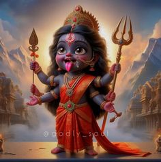 a painting of a hindu god