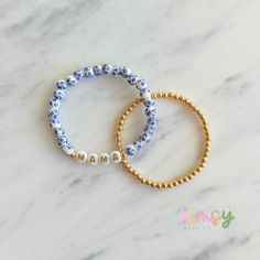 Blue Floral Porcelain Bead & 14kt Gold Filled Bracelet for Mom, New Baby or Baby Shower Gift, Mother, Mama, Mother's Day Present by WhimsyBeadCo on Etsy Bracelet For Mom, Birthday Presents For Mom, Ball Bracelet, Porcelain Blue, Presents For Mom, Mothers Day Presents, Helpful Tips, 14kt Gold, Baby Shower Gift