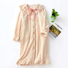 SPECIFICATIONS Flannel Nightdress Long Sleeping Dress Autumn Winter New Night Wear Sleepwear Womens Nighties Pink Long Nightgown size: M,L color: pink,gray,beige Thickness: Thick Sleeve Length(cm): Full Sexually Suggestive: No Season: Winter Pattern Type: Solid Origin: Mainland China Obscene Picture: No Model Number: 12345 Material Composition: Polyester Material: Polyester Item Type: Nightgowns Gender: WOMEN Dresses Length: Knee-Length Decoration: Bow Collar: Turn-down Collar Brand Name: Fdfkla Sleeping Dress, Long Nightgown, Dress Night, Winter Pattern, Dress Autumn, Bow Collar, Night Wear, Season Winter, Wear Pink