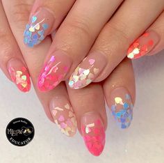 Pastel Blue Nails, Encapsulated Nails, Green Nail Art, Spring Nail Trends, Pink Iridescent, Summery Nails, Give Me Strength, Bride Nails, Colorful Nail Designs