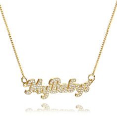 Every stylish woman should have a Custom Nameplate Necklace in their jewelry box. Not only do they look fashionable, but they look gorgeous on their own or layered up. This particular style features a font that is easy to read and that has a beautiful flow to it. The colors are all neutral metallics, which makes them very versatile. All of our name necklaces have a polished surface so that they gleam beautifully in the light. If you are on the hunt for a thoughtful gift for a loved one, this wou