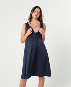 Luxury blue maternity dress with designer breastfeeding panel. Chic, flattering style to wear to the office, your baby shower, or as a wedding guest. Made with sustainable Italian designer fabric, this nursing dress is formal enough for the most professional occasion, with the femininity of a black tie party dress. Washable, petite friendly, perfect for travel, and suitable for all seasons. From the office to baby shower, Into the Blue is the best maternity clothes investment you can make. Black Tie Party Dress, Blue Maternity Dress, Maternity Work Clothes, Petite Models, Black Tie Party, Feminine Skirt, Workwear Essentials, Into The Blue, Maternity Nursing Dress