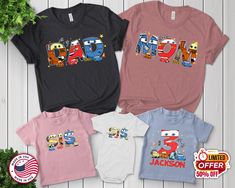 Family Cars Shirt, Cars Birthday Shirt, Lightning McQueen Tow Mater Family Birthday Shirt, Family Cars, Family Shirt, Family Trip 👏CONGRATULATIONS You have found an online shop with reasonable prices, amazing quality, and fast shipping  We offer shirts for VACATIONS, HOLIDAYS, EVENTS, FAMILY REUNIONS, BIRTHDAYS, MOTHER'S DAY, FATHER'S DAY, GRADUATIONS, FUNNY T-SHIRTS as well as CUSTOM T-SHIRTS.  💖Description💖  --About this T-shirt--  👉Our Adult Unisex T-Shirt brand is BELLA CANVAS Available Cars Birthday Shirt, Cars Family, Family Cars, Tow Mater, Family Birthday Shirts, Car Shirts, Family Birthday, Family Reunions, Family Shirt