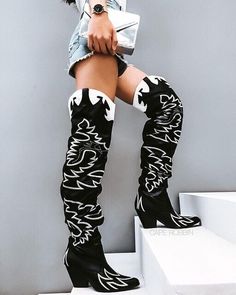 #ad Top Seller for Cowboy Fashion Western Pointy OTK Thigh High Boots Cape Robbin Kelsey-21, Fashion Women's Shoes