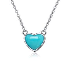 PRICES MAY VARY. ☆Turquoise Necklace☆Choose dainty crystal polished and set on the pendant necklace. Elegant and exquisite design suitable for various occasions and daily wear ☆S925 Sterling Silver Necklace☆Cute necklace made of S925 sterling silver, nickel free, lead free, cadmium free and hypoallergenic. Customers can wear it with confidence. The heart is inlaid with certified zircon ☆Heart Jewelry Birthday Gift☆Women's pendant necklace with a TANGPOET blue gift box. It is an excellent gift fo Personalized Blue Necklaces For Valentine's Day, Blue Personalized Necklace For Valentine's Day, Personalized Blue Necklace For Valentine's Day, Turquoise Heart Necklaces For Gift, Turquoise Heart-shaped Necklaces For Gifts, Blue Heart Charm Necklace For Mother's Day, Blue Heart Charm Necklaces, Turquoise Heart-shaped Necklace For Gift, Turquoise Jewelry With Heart Charm For Gift