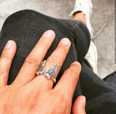 Loving this shot from another #KingBaby fan!!!  #HandCrafted #ForTheChosenFew #Ring #wings #sterlingsilver Sterling Silver Open Ring With Ring Detail, White Gold Sterling Silver Jewelry With Ring Detail, Sterling Silver Open Couple Rings Fine Jewelry, Handmade Sterling Silver Butterfly Promise Ring, Sterling Silver Open Ring Couple Rings, Sterling Silver Open Couple Rings In Fine Jewelry Style, Sterling Silver Snake Ring For Promise, Sterling Silver Jewelry With Ring Detail For Promise, Stamped 925 Silver Ring For Promise