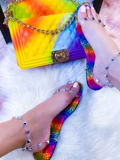 These adorable most wanted slides are sure to make any outfit pop. Featuring a rivet detail. Trendy Multicolor Slides, Trendy Multicolor Slides For Spring, Vendors List, Wardrobe Accessories, Cute Sandals, Most Wanted, Body Chain Jewelry, Phone Numbers, Milan