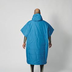 Waterproof outside. Towel-like inside. Packable. Made from Recycled Plastic Bottles. The roomy oversized VOITED Poncho maximizes your adventures by handling the elements to keep you moving forward. Our surf-inspired ponchos use 100% recycled 50D REPREVE® Ripstop fabric coated with 18.000mm waterproof column and a Bionic Finish®Eco Fluorine Free water-repellent finish, acting as your personal shelter. Quick-dry, absorbent microfiber fleece lining on the inside dries quickly and sheds any moisture Poncho Towel, Solar Stove, Wild Swimming, Super Glow, Fuel Wheels, Hooded Poncho, Long Cut, Ripstop Fabric, Blue Steel