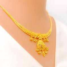 Priceless Floral Charm 22k Gold Necklace Set Gold-plated Yellow Necklaces With Intricate Design, Yellow Gold Plated Necklaces With Intricate Design, Yellow Gold-plated Necklaces With Intricate Design, 22k Yellow Gold Necklaces For Diwali, 22k Gold Yellow Necklaces For Wedding, 22k Gold Hallmarked Necklace For Diwali, 22k Gold Yellow Necklace For Wedding, 22k Yellow Gold Necklace For Diwali, Yellow Gold 22k Necklace For Diwali