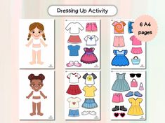 the paper doll is showing how to make clothes