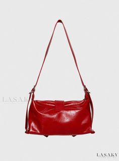 Lasaky - Womanly Red Bag from Anatolius Layered Mini Skirt, Red Shoulder Bag, Embroidered Backpack, Retro Shoulder Bag, Purse Fashion, Red Bag, Favorite Handbags, Quilted Handbags, Tank Top Straps