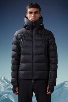 Black Camurac Short Down Jacket - Short Down Jackets for Men | Moncler US Luxury Long Sleeve Outdoor Outerwear, Luxury Outdoor Outerwear With Detachable Hood, Designer Black Outerwear For Outdoor, Luxury Long Sleeve Puffer Jacket For Outdoor, Black Luxury Outdoor Outerwear, Luxury Black Sport Coat For Winter, Black Luxury Winter Sport Coat, Luxury Black Winter Sport Coat, Black Ski Jacket