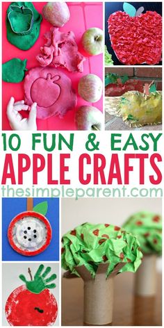 apple crafts for kids that are fun and easy to make