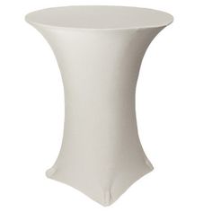 a white table with a curved top on a white background for use as a centerpiece