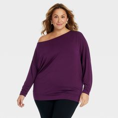 Spruce up your casual wardrobe with this Long-Sleeve Asymmetrical Knit Top from Ava & Viv™. Made from lightweight fabric with added spandex in a casual fit for comfortable wear, this long-sleeve knit top features an asymmetrical neckline for an on-trend look. Designed in solid hue, this top comes is designed in a pullover style that makes it easy to wear. Casual Asymmetrical Knit Top, Casual Asymmetrical Stretch Knit Top, Casual Stretch Asymmetrical Knit Top, Casual Asymmetrical Knit Top For Fall, Casual Tops With Asymmetrical Neckline, Fall Tops With Asymmetrical Neckline, Versatile Asymmetrical Tops For Fall, Casual Asymmetrical Tops For Loungewear, Asymmetrical Neckline