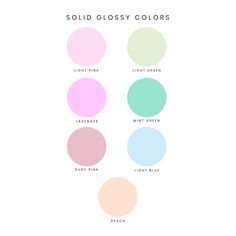 the color scheme for solid glossy colors