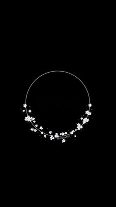 a black and white photo of a necklace