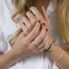 "The Diamond Dusted Narrow Ring is a beautiful ring adding easy elegance and subtle sparkle to your everyday. Perfectly stackable with your other Christina Kober favorites, like the narrow inspiRING https://www.etsy.com/listing/246269376 . This ring is a perennial customer favorite. details + ring face measures 5/8\" wide x 2 mm tall + available ring sizes : 1 - 10.5 (whole & half sizes) + handmade with love in our Georgia studio availability handmade to order. ships in 5 - 14 days. pressed Midi Ring, Detailed Ring, Ring Stacking, Pretty Jewelry, Delicate Rings, Ring Diamond, Beautiful Ring, Dainty Ring, Pretty Jewellery