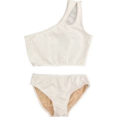 This super cute bikini is perfect for anything from to vacation, to a backyard pool day. Made with high quality materials, it is soft, lightweight, and stretchy for premium comfort. | Cheryl Creations | Two Piece One Shoulder Kids Swimsuit, (White, Size 14Y)  |  Maisonette collects the best children’s products from around the world (unlike Zulily, Etsy, The Tot, Farfetch Kids, Childrensalon, Crate and Kids, Kohls, Wayfair, Buy Buy Baby, Nordstroms, Mini Boden, J.Crew Factory, or PotteryBarn Kids White Swimwear For Poolside During Beach Season, White Stretch Triangle Top Swimwear, White Stretch Triangle Top Tankini, White Stretch Swimwear For Vacation, White Triangle Top Tankini For Pool, White Summer Swimwear For Poolside, White Swimwear For Summer Pool Time, White Swimwear For Summer Pool Days, White Summer Tankini For Poolside