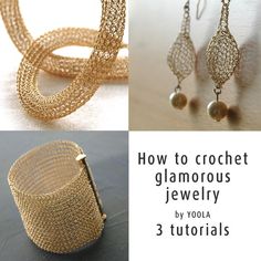 how to crochet glamorous jewelry by yola 3 tutors